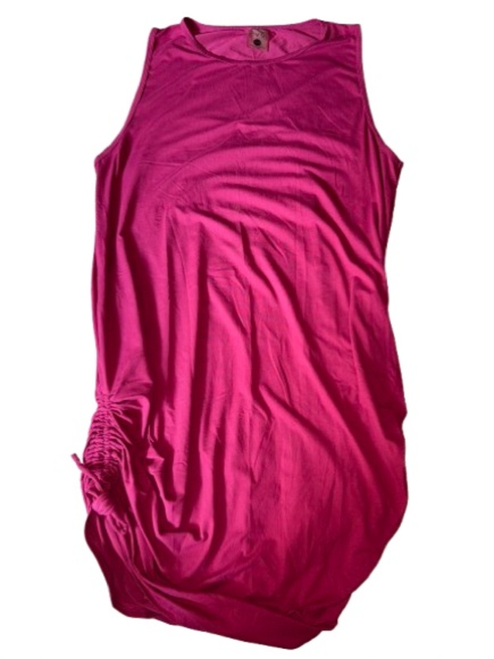 CVG Sleeveless Ruched Side Tank Dress - Berry size XL/XXL